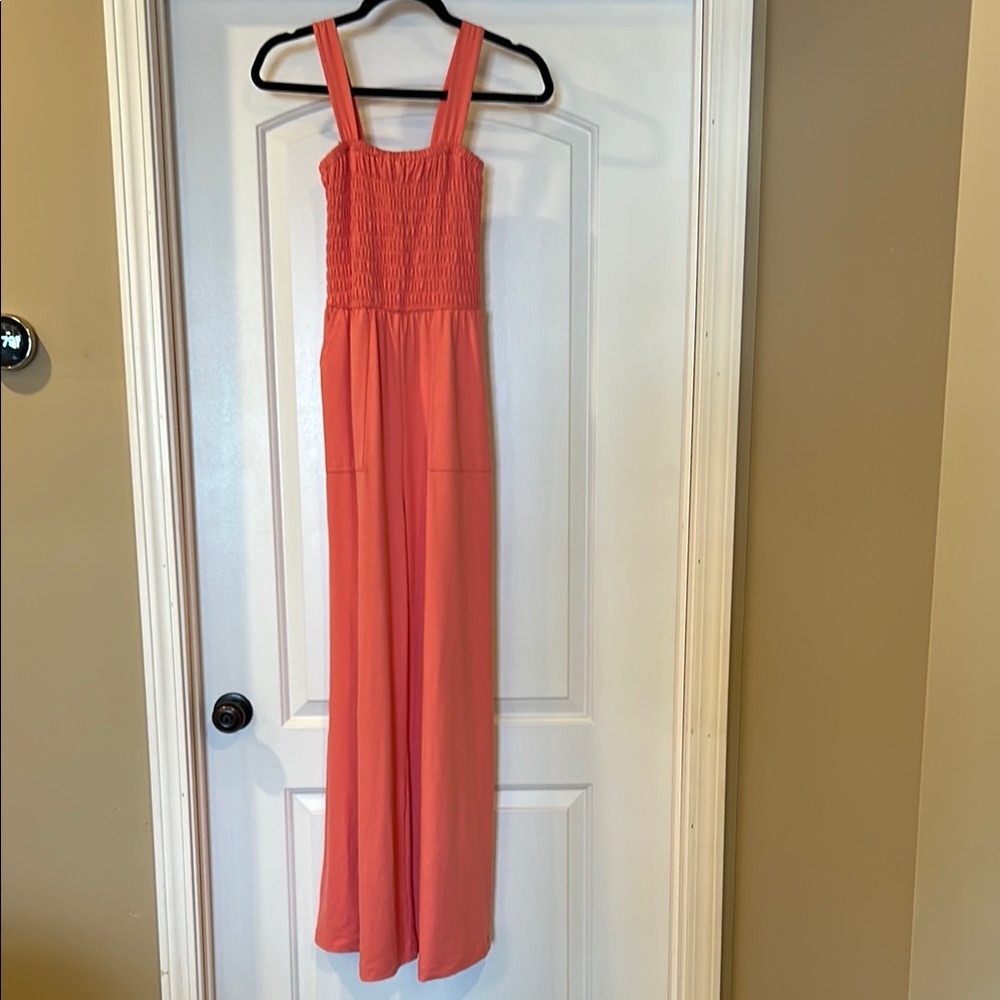 Rae Mode Coral Sleeveless Jumpsuit small NWT - Picture 2 of 4
